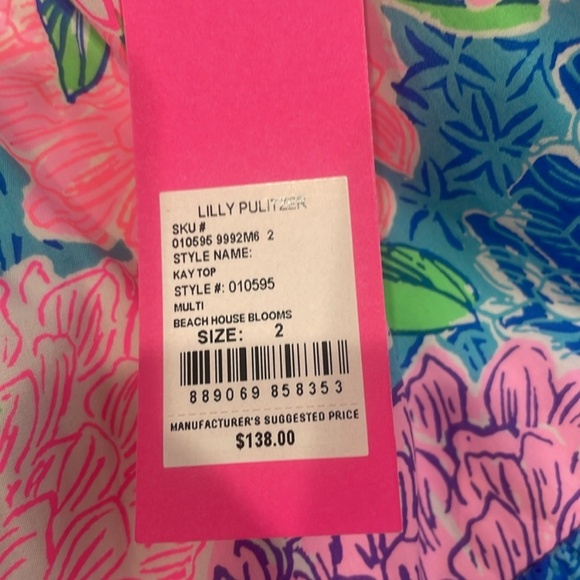 Lilly Pulitzer Multicolor Floral Puff Sleeve Blouse - Picture 5 of 7